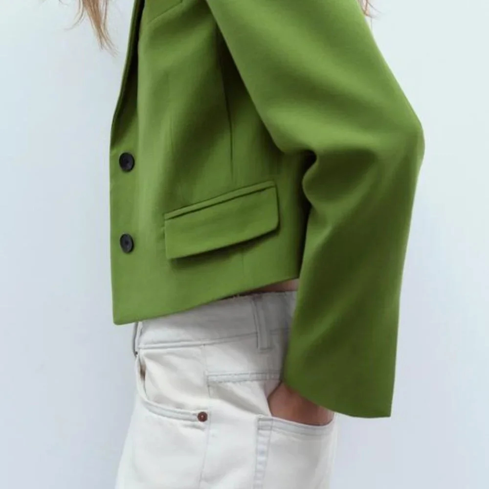 NWT Lawn Green Blazer FELT TEXTURE MULTI-POCKET BLAZER SZ XS Bundle Discount - Picture 7 of 12